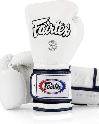 Fairtex BGV9 White Blue Muay Thai Boxing Glove - Fairtex Store
