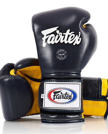 Fairtex BGV9 Blue Yellow Blue Muay Thai Boxing Glove - Fairtex Store