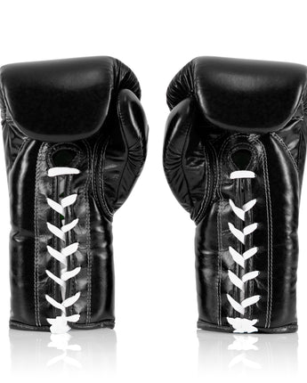 Fairtex Pro Leather Laced Competition Gloves - Locked Thumb for Muay Thai and Boxing - Fairtex Store