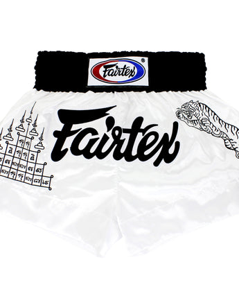 Fairtex Superstitious White Muay Thai Boxing Short - Fairtex Store
