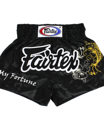 Fairtex BS0639 Fortune Black Muay Thai Boxing Short - Fairtex Store