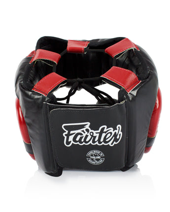 Fairtex HG13 Lace Up Headgear Head Guard - Red/Black - Fairtex Store
