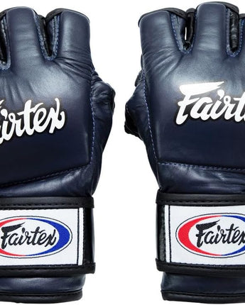 Fairtex FGV12 Ultimate MMA Gloves - Genuine Leather Open-Palm Grappling Gloves with Open Thumb Loop - Official ONE Championship Gloves