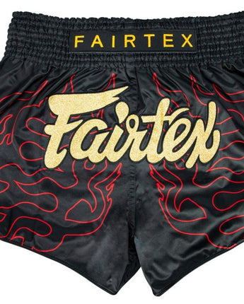 Fairtex BS1920 Black Lava Slim Cut Muay Thai Boxing Shorts - Fairtex Store