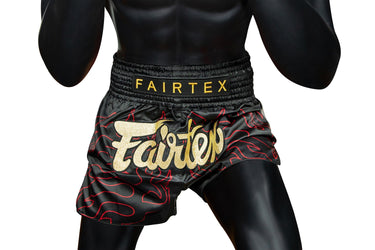 Fairtex BS1920 Black Lava Slim Cut Muay Thai Boxing Shorts - Fairtex Store