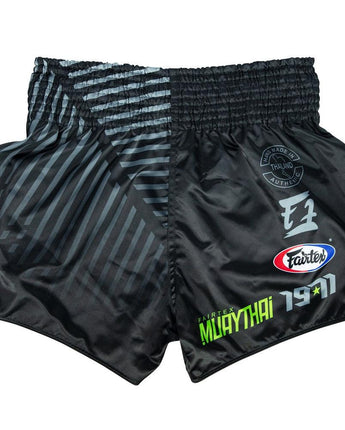 Fairtex BS1924 Racer Black Slim Cut Muay Thai Boxing Shorts - Fairtex Store