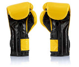 Fairtex BGV9 Mexican Style Yellow Black Piping Muay Thai Boxing Glove - Heavy Hitter - Fairtex Store