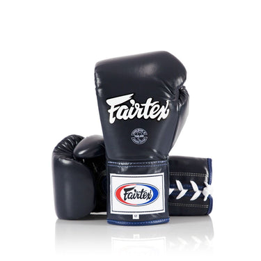 Fairtex Pro Leather Laced Competition Gloves - Locked Thumb for Muay Thai and Boxing - Fairtex Store