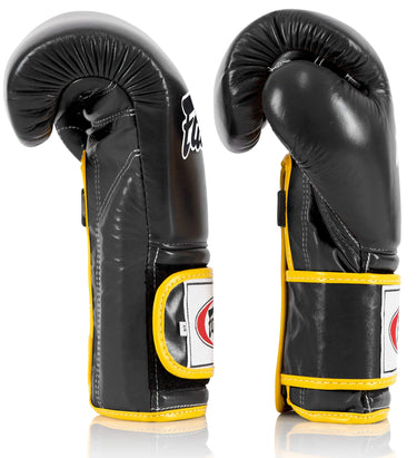 Fairtex BGV9 Black Yellow Muay Thai Boxing Glove - Fairtex Store