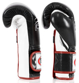 Fairtex BGV9 Black/White/Red Muay Thai Boxing Glove - Fairtex Store