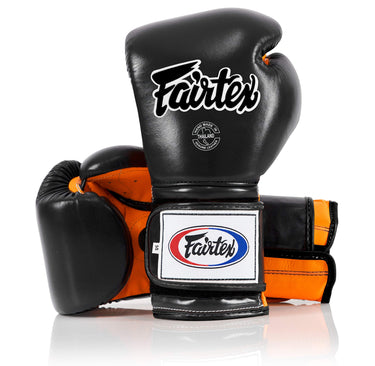 Fairtex BGV9 Black Orange Muay Thai Boxing Glove - Fairtex Store