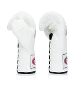 Fairtex Pro Leather Laced Competition Gloves - Locked Thumb for Muay Thai and Boxing - Fairtex Store