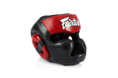 Fairtex HG13 Lace Up Headgear Head Guard - Red/Black - Fairtex Store